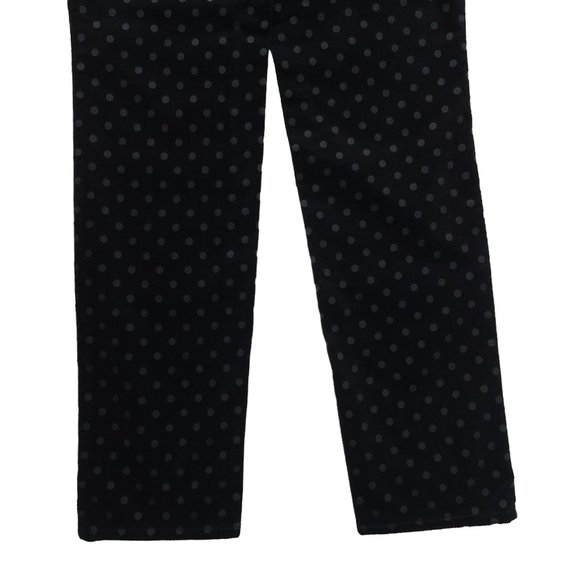 Loft Outlet Modern Skinny Black Velvet Gray Dot Jeans Womens Size 8 Pants NEW - Picture 11 of 14